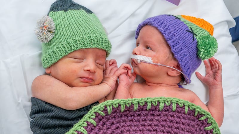 Twin Frankensteins in NICU at Henry Ford Hospital