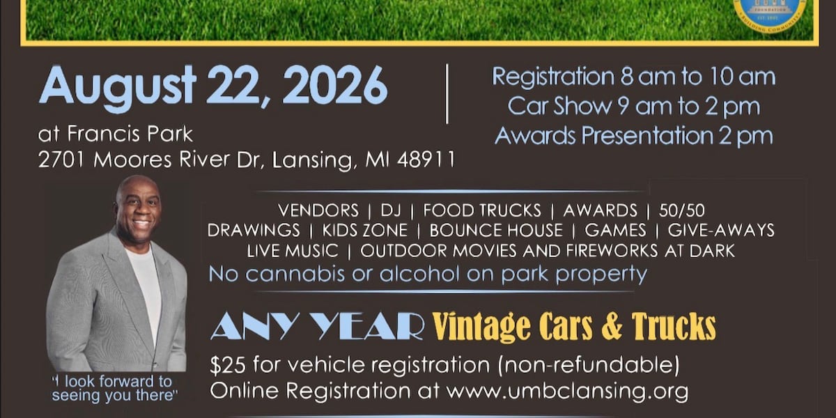 Classic Cars and Community Connection: Lansing's Earvin Johnson Car Show Heads to Frances Park