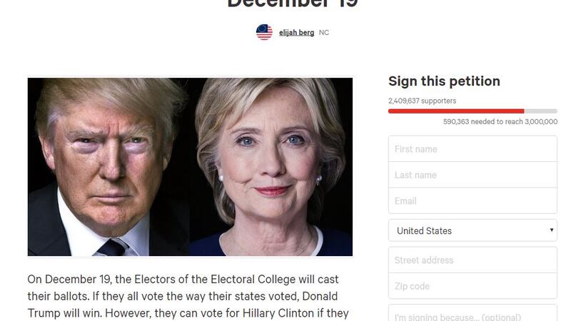 Elect Hillary Sign Over two million people sign petition to elect Hillary Clinton