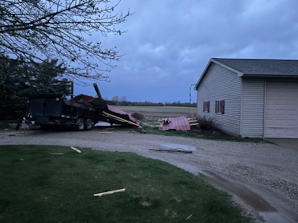Storm damage in Westphalia