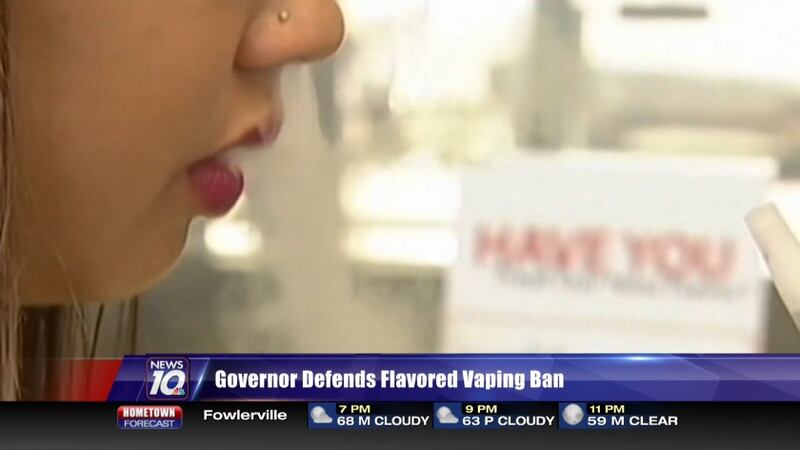 Governor Gretchen Whitmer defended her decision Wednesday to ban flavored e-cigarettes in...