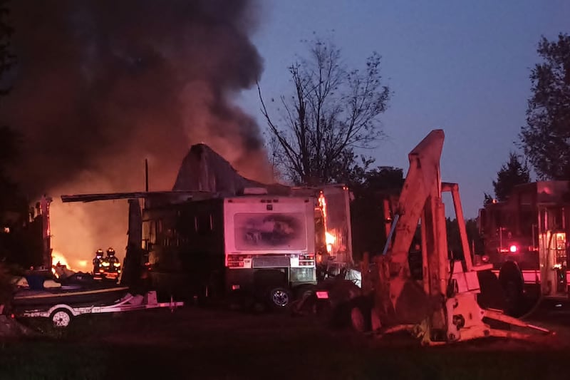 The cause of the fire has not been determined, and officials have not reported any injuries.