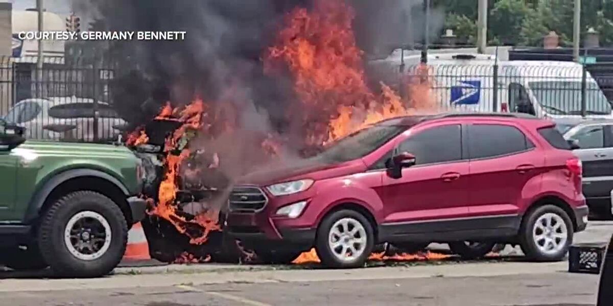 Apparent arson attack causes explosion that damages 6 cars