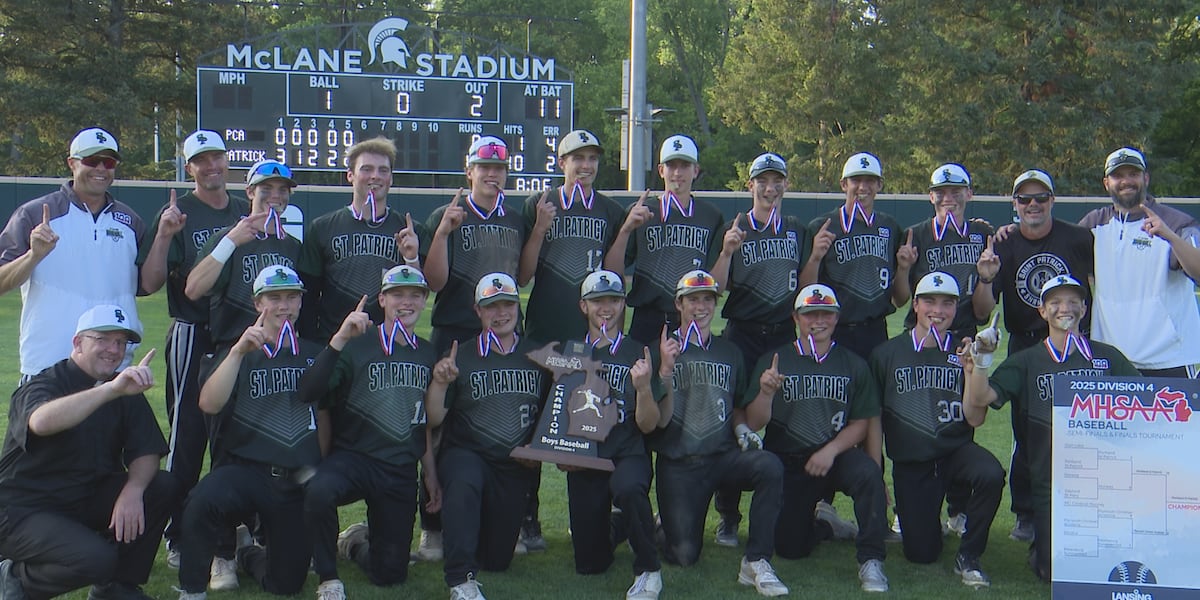 Portland St. Patrick baseball captures state title in 10-0 win over Plymouth Christian