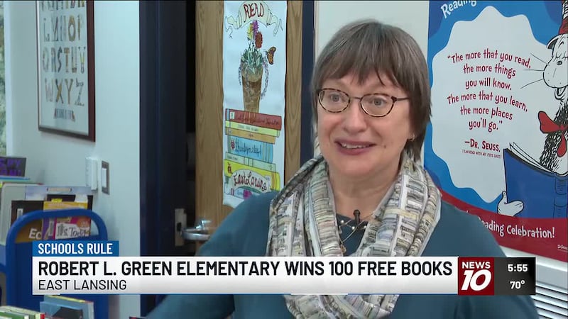 An East Lansing school librarian entered a national sweepstakes and won a huge prize for her...