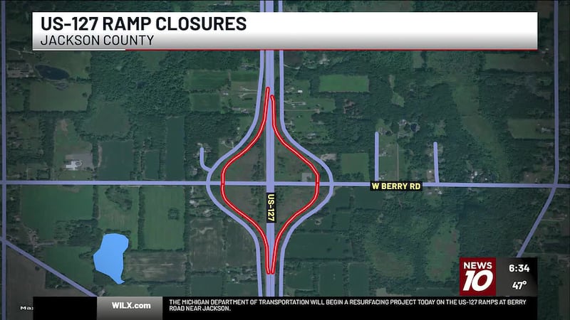 The closures will begin at 7 p.m. Friday, according to the Michigan Department of Transportation.