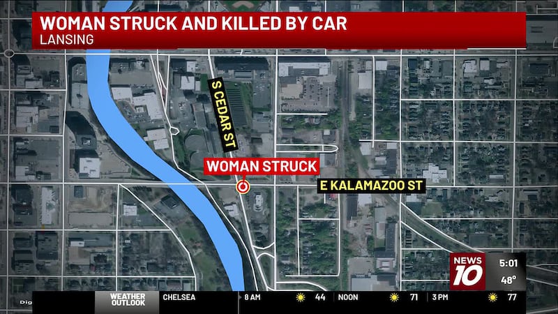 Woman struck and killed by car in Lansing