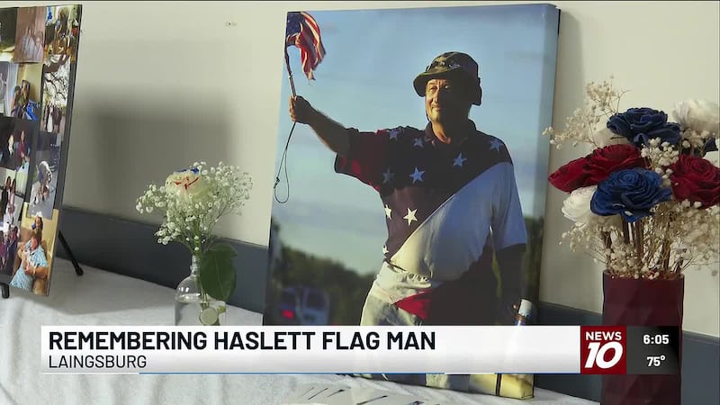 Haslett flag man remembered at memorial service