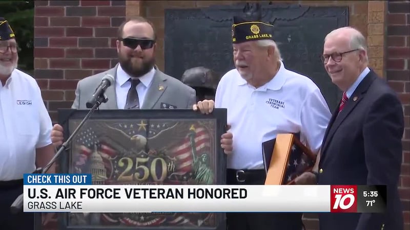 Representative Tim Walberg honored James Ducey of Grass Lake as June’s veteran of the month...