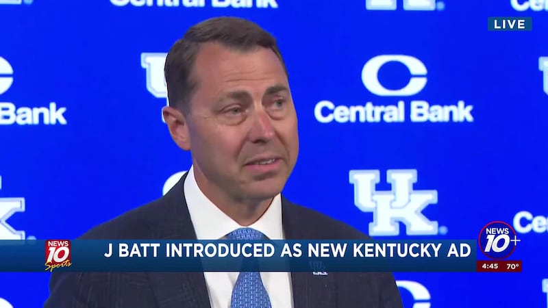 J Batt spoke at a press conference Monday after the University of Kentucky hired him as its...