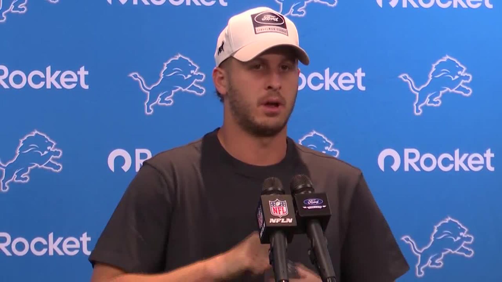 Interview: Jared Goff takes questions after 34-10 win over Cleveland